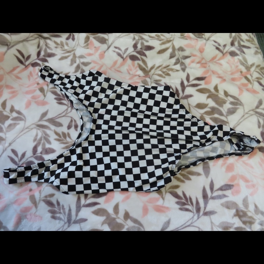 Checkered bodysuit